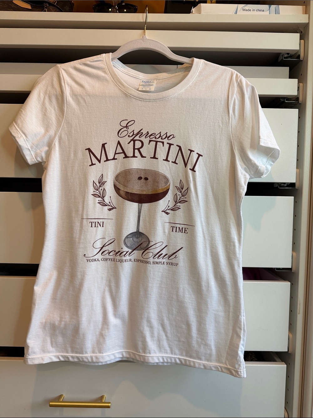 Espresso Martini Graphic Tee - White